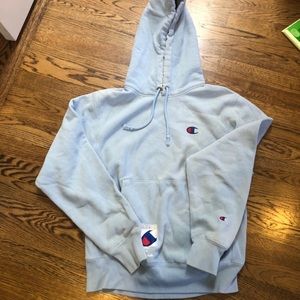 SOLD Light blue / baby blue Champion Hoodie